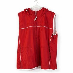 Women's Red Hooded Vest